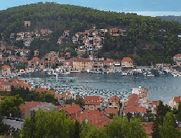 Jelsa (Hvar) Hafenpanorama Webcam Live